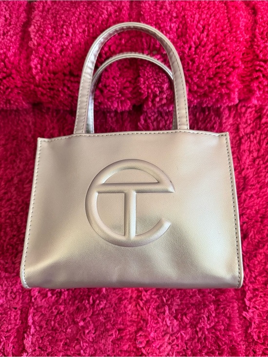 Telfar Handbags - Telfar Metallic Silver Mini Tote